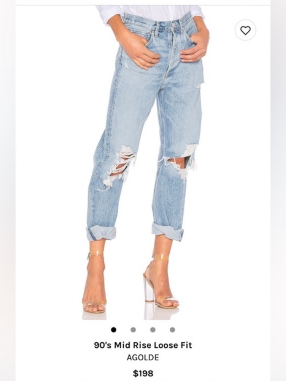 Agolde 90s mid ride loose Jean in Fallout